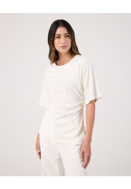 Camiseta Para Mujer Manga Corta Cuello Redondo Color Blanco Marca Patprimo #30093842