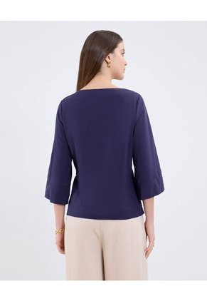 Blusa Para Mujer Manga 3/4 Color Azul Marca Patprimo #30123524