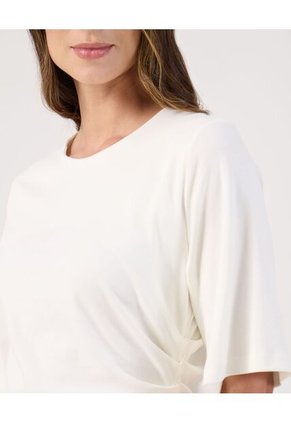 Camiseta Para Mujer Manga Corta Cuello Redondo Color Blanco Marca Patprimo #30093842