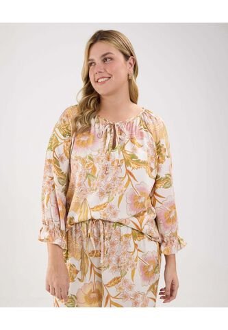 Blusa Para Mujer Manga 3/4 Color Naranja Marca Patprimo #14121364 Patprimo