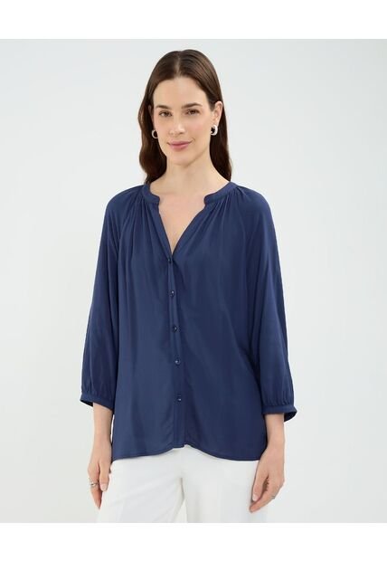 Blusa Para Mujer Manga 3/4 Color Azul Oscuro Marca Patprimo #30123398