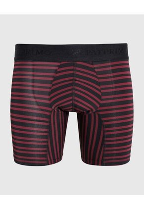 Bóxer Con Diseño De Franjas X1 Para Hombre Vino Patprimo