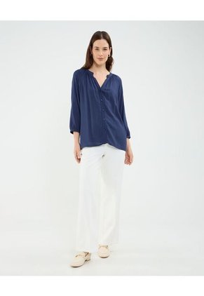 Blusa Para Mujer Manga 3/4 Color Azul Oscuro Marca Patprimo #30123398