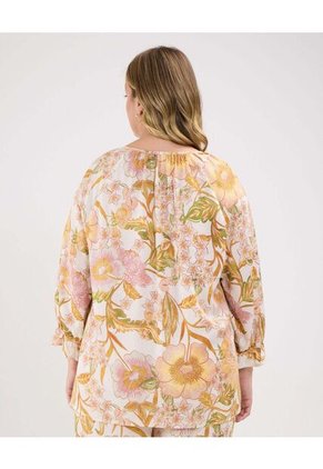 Blusa Para Mujer Manga 3/4 Color Naranja Marca Patprimo #14121364