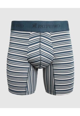 Bóxer Medio Estampado A Rayas X1 Para Hombre Azul Patprimo Patprimo