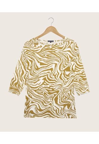 Camiseta Para Mujer Manga 3/4 Color Café  Marca Patprimo #30093160 Patprimo