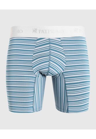 Bóxer Medio Estampado A Rayas X1 Para Hombre Azul Patprimo Patprimo