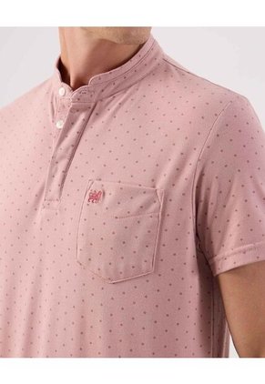 Polo Para Hombre Cuello Mao Con Bolsillo Color Rosa Marca Patprimo #44112754