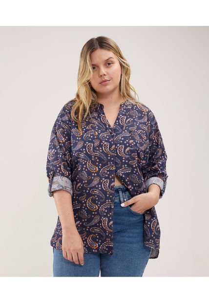 Blusa Para Mujer Manga 3/4 Color Azul  Marca Patprimo #14121311