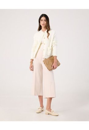 Camiseta Para Mujer Manga Sisa Cuello Redondo Color Crema Marca Patprimo #30093838