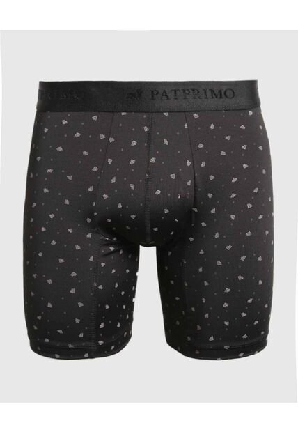 Bóxer Medio Estampado X1 Para Hombre Negro Patprimo