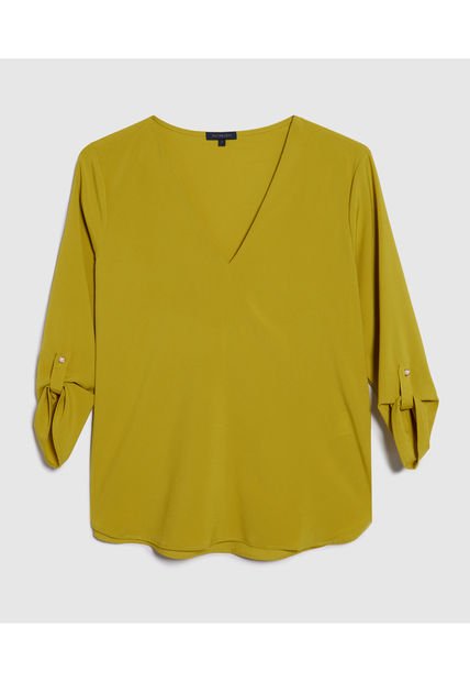 Blusa Para Mujer Manga 3/4 Color Amarillo  Marca Patprimo #30123158