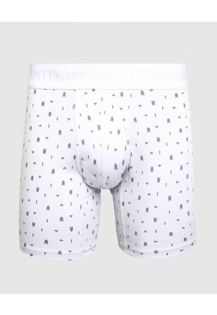 Bóxer Medio Estampado X1 Para Hombre Blanco Patprimo