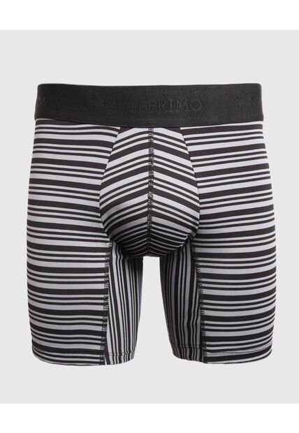 Bóxer Medio Estampado A Rayas X1 Para Hombre Negro Patprimo