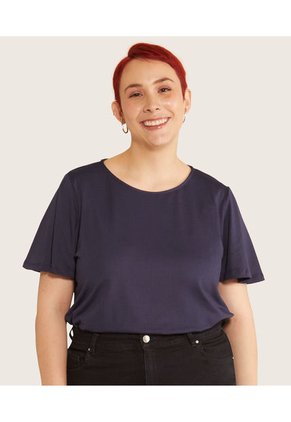 Camiseta Para Mujer Manga Corta Color Azul  Marca Patprimo #14091257