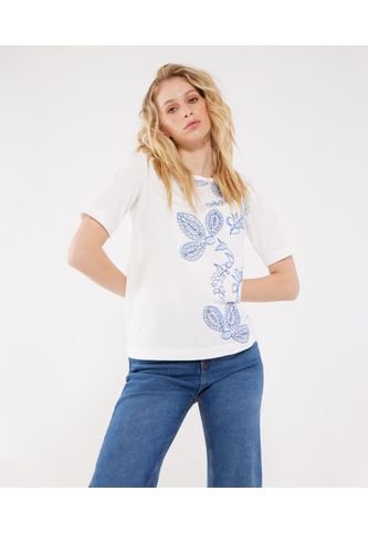 Camiseta Para Mujer Manga Corta Color Blanco Marca Patprimo #30093331 Patprimo