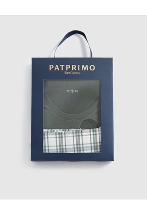 Pijama Corto / Corto Camiseta M/C Cuello Redondo / Pantaloneta Preteñida - Regalables  Para Hombre Verde Patprimo