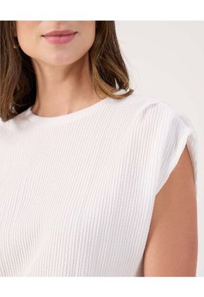 Camiseta Para Mujer Manga Corta Cuello Redondo Color Blanco Marca Patprimo #30093870