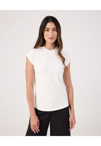 Camiseta Para Mujer Manga Corta Cuello Redondo Color Blanco Marca Patprimo #30093827 Patprimo