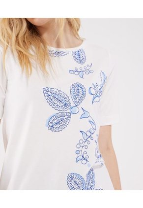 Camiseta Para Mujer Manga Corta Color Blanco Marca Patprimo #30093331