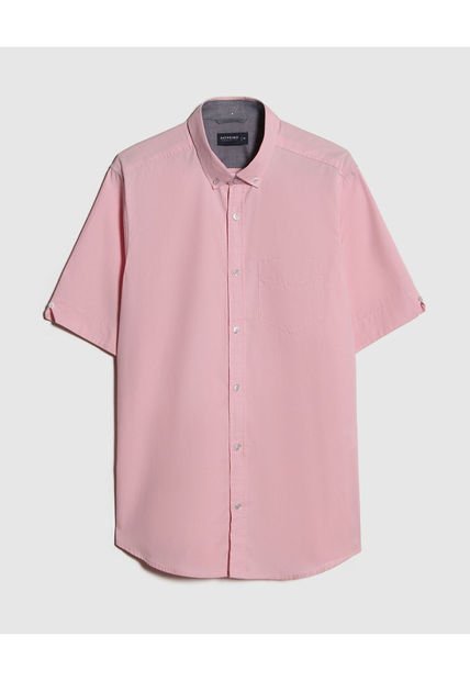 Camisa Para Hombre Manga Corta Con Bolsillo Cuello Button D Color Rosa Marca Patprimo #44013047