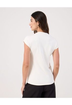 Camiseta Para Mujer Manga Corta Cuello Redondo Color Blanco Marca Patprimo #30093827