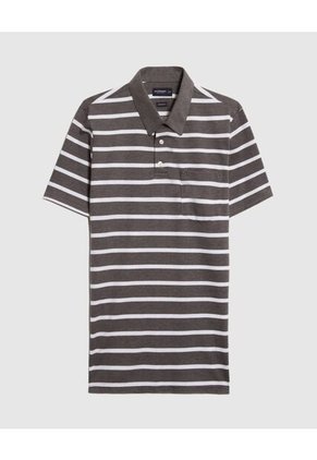 Polo Para Hombre Cuello Maquina Con Bolsillo Color Gris  Marca Patprimo #44112697