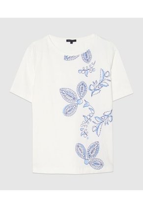 Camiseta Para Mujer Manga Corta Color Blanco Marca Patprimo #30093331