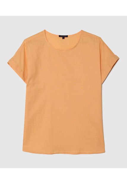 Blusa Para Mujer Manga Corta Color Naranja Marca Patprimo #30123161