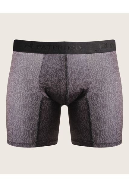 Boxer Medio Estampado En Microfibra  X1 Para Hombre Negro Patprimo