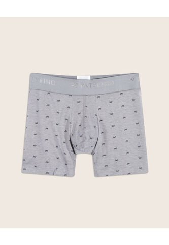 Bóxer Medio Estampado Miniprint En Algodón  X1 Para Hombre Gris Patprimo Patprimo