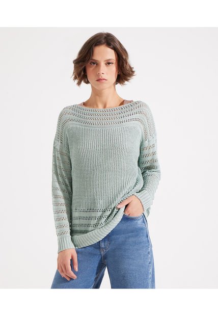 Saco Para Mujer Cuello Redondo Color Verde  Marca Patprimo #30330552