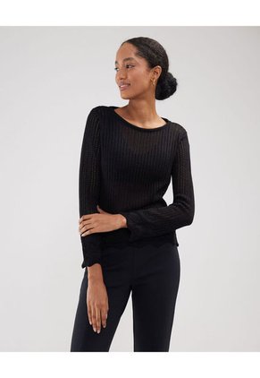 Saco Para Mujer Cuello Redondo Color Negro Marca Patprimo #30330594