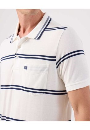 Polo Para Hombre Cuello Tejido Con Bolsillo Color Blanco Marca Patprimo #44112748