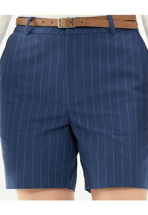 Bermuda A Rayas  Para Mujer Azul Patprimo
