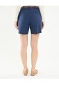 Bermuda A Rayas  Para Mujer Azul Patprimo de Patprimo