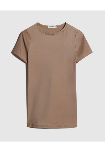 Camiseta Para Mujer Manga Corta Color Café  Marca Patprimo #30093638
