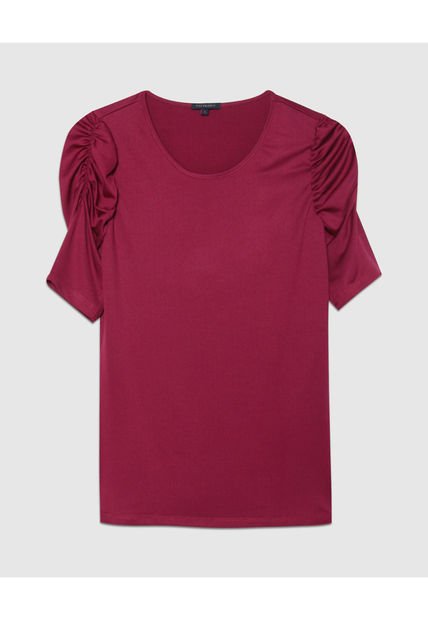 Camiseta Para Mujer Manga Corta Color Vino Marca Patprimo #30093334