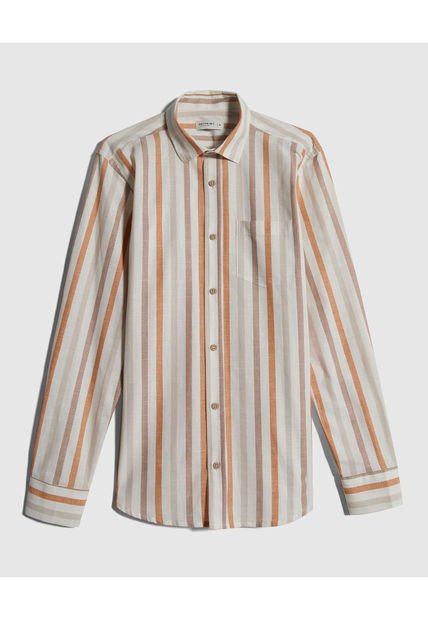 Camisa Para Hombre Manga Larga Con Bolsillo Cuello Casual C Color Beige Marca Patprimo #44013085