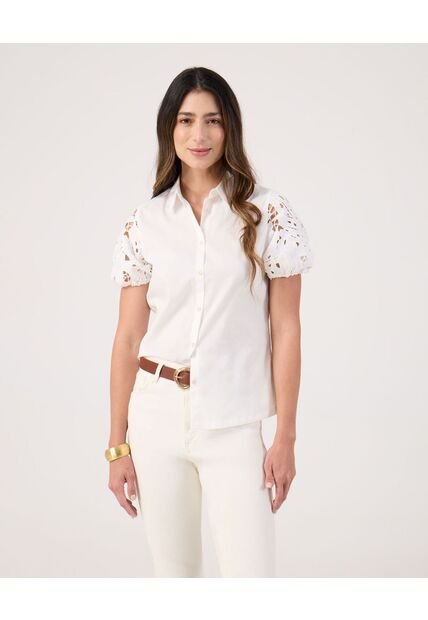 Camisa Para Mujer Manga Corta Color Blanco Marca Patprimo #30010747