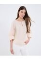 Blusa Para Mujer Manga 3/4 Color Beige Marca Patprimo #30123524 de Patprimo