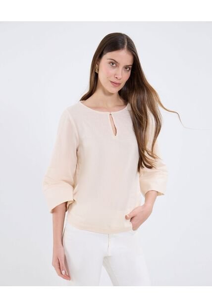 Blusa Para Mujer Manga 3/4 Color Beige Marca Patprimo #30123524