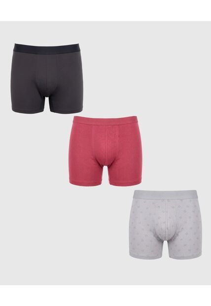 Bóxer X3 Para Hombre Filete Medio Color Negro Marca Patprimo #44000557