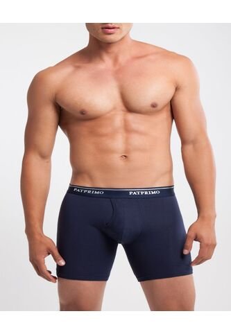Boxer  Con Bragueta Funcional En Lycra-Algodón X1 Para Hombre Azul Patprimo Patprimo