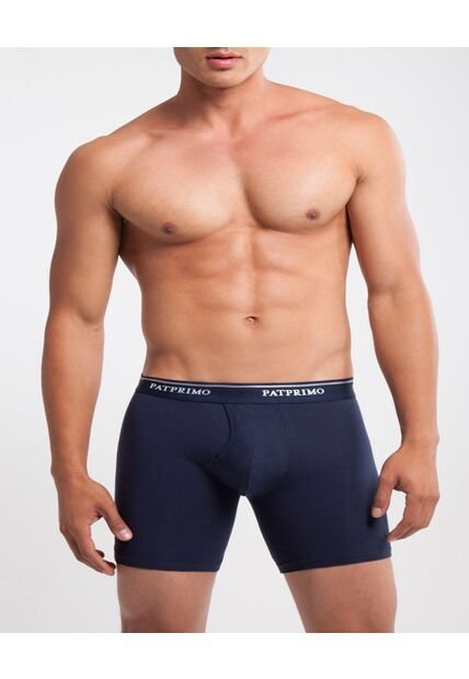 Boxer  Con Bragueta Funcional En Lycra-Algodón X1 Para Hombre Azul Patprimo