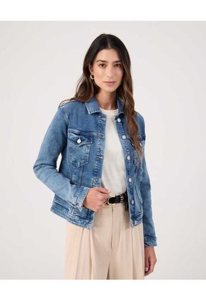 Chaqueta Para Mujer Trucker Color Azul Marca Patprimo #30080582