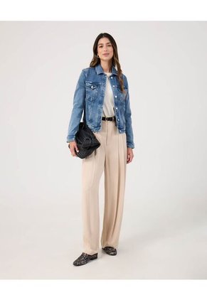 Chaqueta Para Mujer Trucker Color Azul Marca Patprimo #30080582