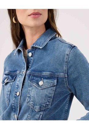 Chaqueta Para Mujer Trucker Color Azul Marca Patprimo #30080582