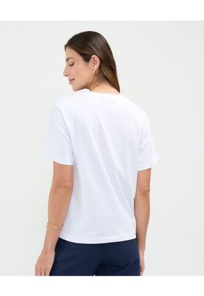 Camiseta Para Mujer Manga Corta Cuello Redondo Color Blanco Marca Patprimo #30093644