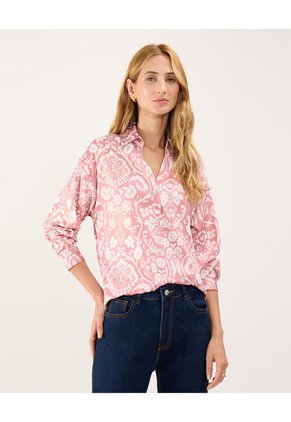 Camisa Para Mujer Manga Larga Color Rosa Marca Patprimo #30010661
